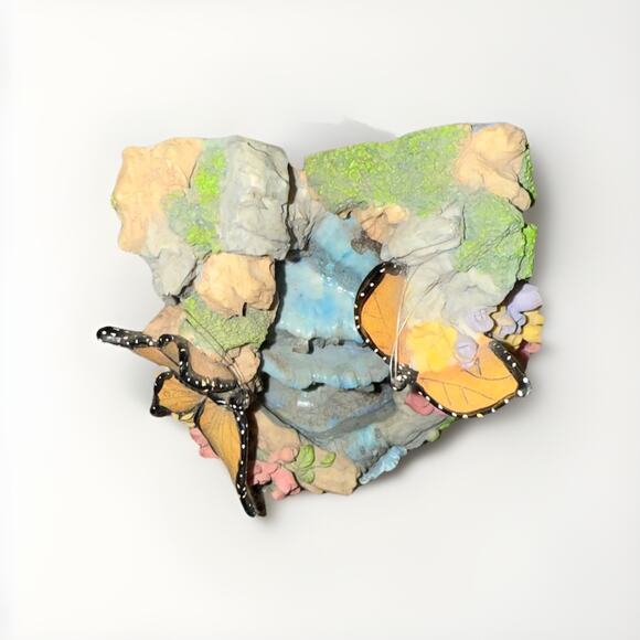 Table Top Water Fountain Cascading Office Home Decoration Ornament Butterflies - Picture 6 of 7